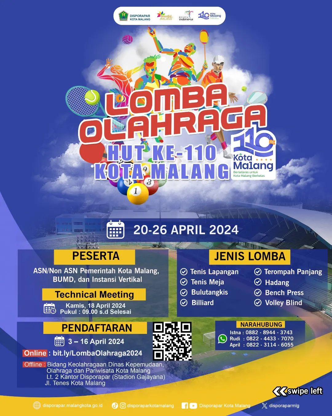 Lomba Olahraga Hut 110 Kota Malang
